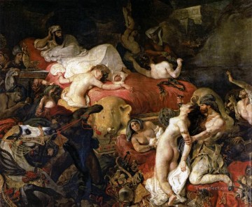  muerte pintura - La muerte de Sardanápalo Romántico Eugene Delacroix